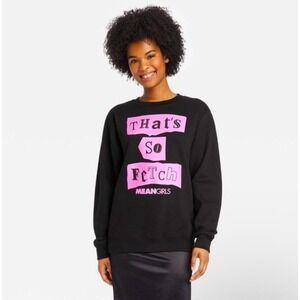 Mean Girls That's So Fetch Black Graphic Sweatshirt Women's Size Large New